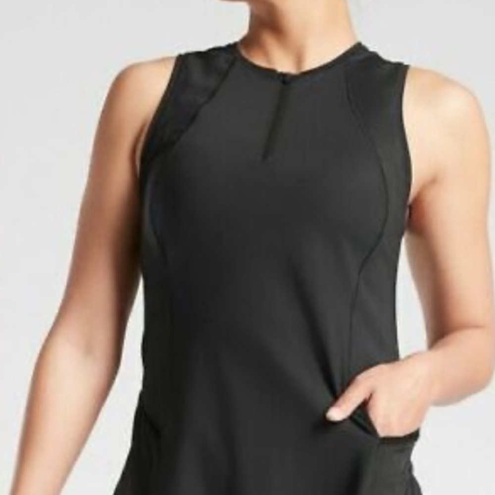 Athleta Black Match Point Tennis Athletic Mini Dress - Picture 2 of 9